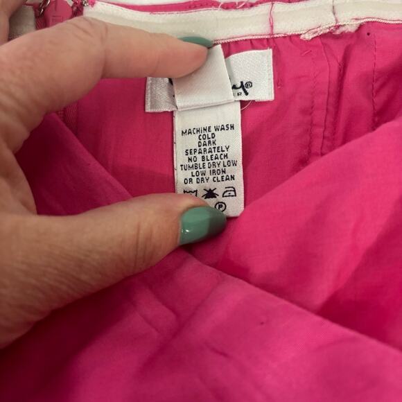 Lilly Pulitzer Pink Strapless Sundress with Green Bow Accent Size 0 MM0749 - Picture 8 of 9